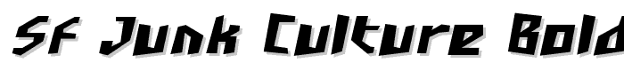 SF Junk Culture Bold Oblique font